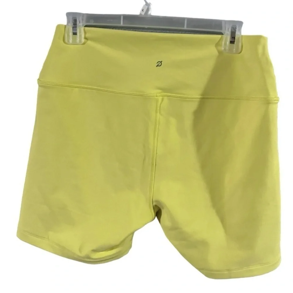 EUC PELOTON Cadent Bike Cycling Shorts 5” Yellow Stretch-Knit Performance Fabric